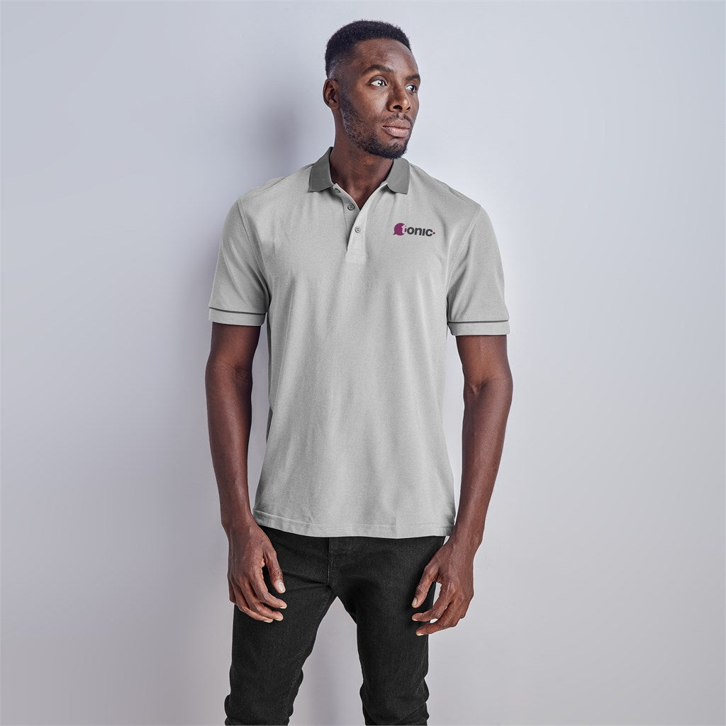 Mens Verge Golf Shirt - Light Grey