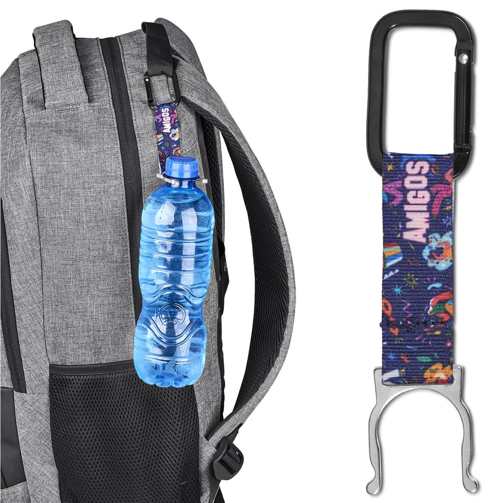 Altitude Meridian Carabiner Single-Sided Sublimated Petersham Bottle Strap