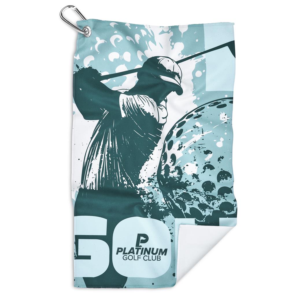 Pre-Printed Sample Hoppla Clubhouse Golf Towel - Single Sided  Branding