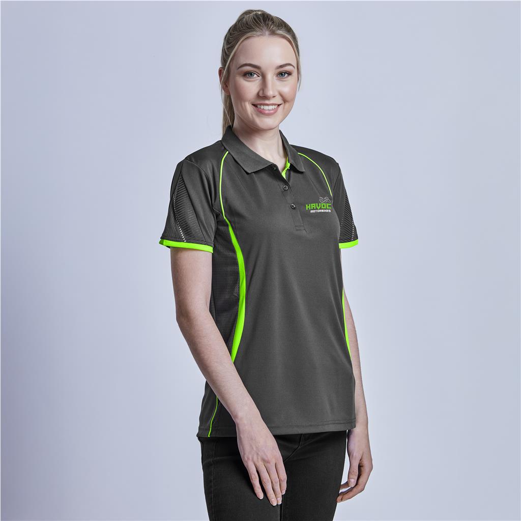 Ladies Razor Golf Shirt - NAVY LIGHT BLUE / M