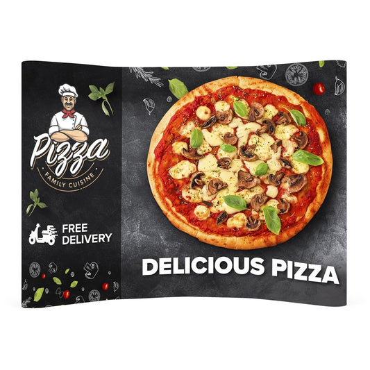 Legend Curved Banner Wall with Wings 2.85m x 2.25m