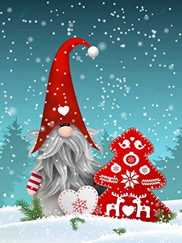 Snowy Gnome 30 x 40cm Diamond Dot