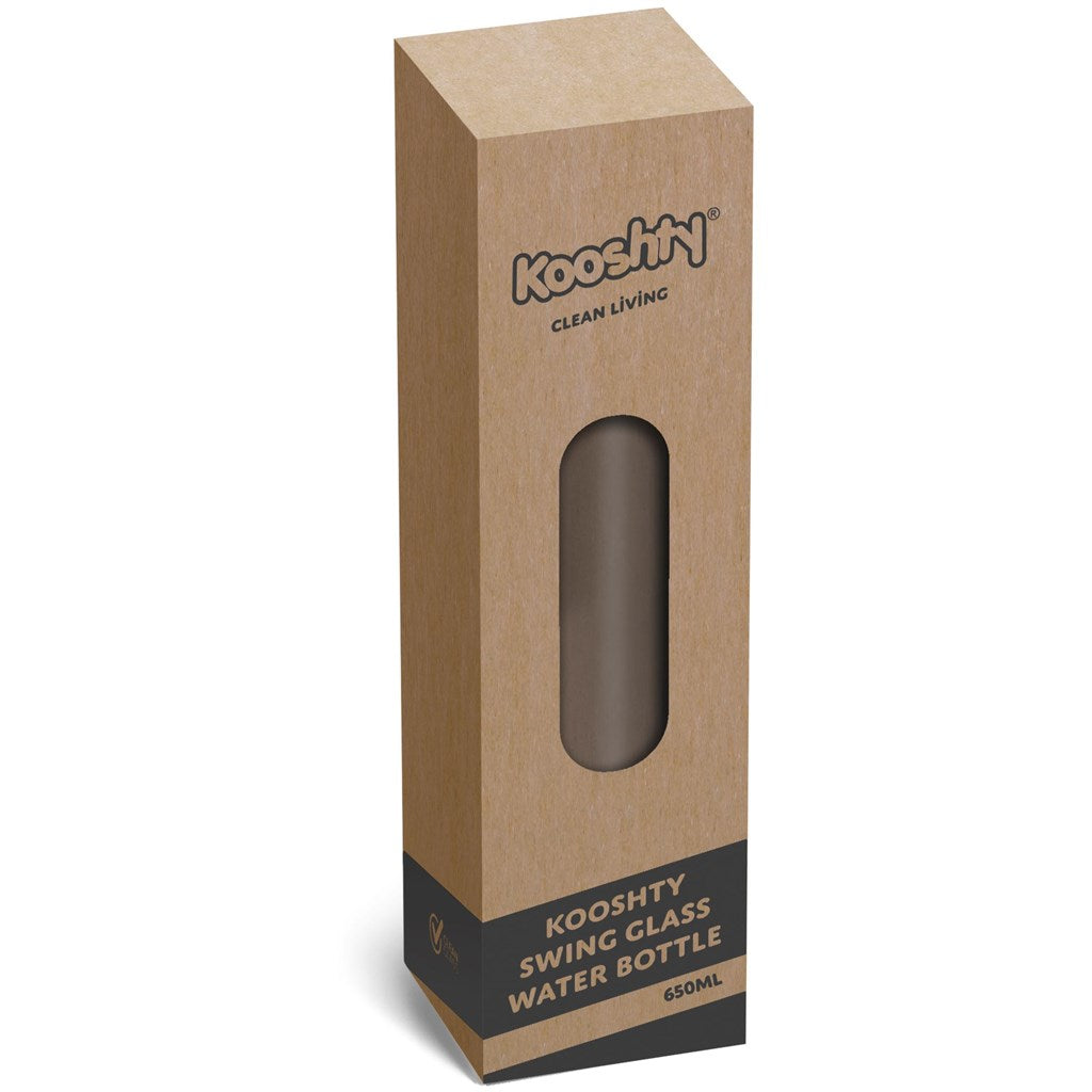 Kooshty Swing Glass Water Bottle - 650ml - Cream