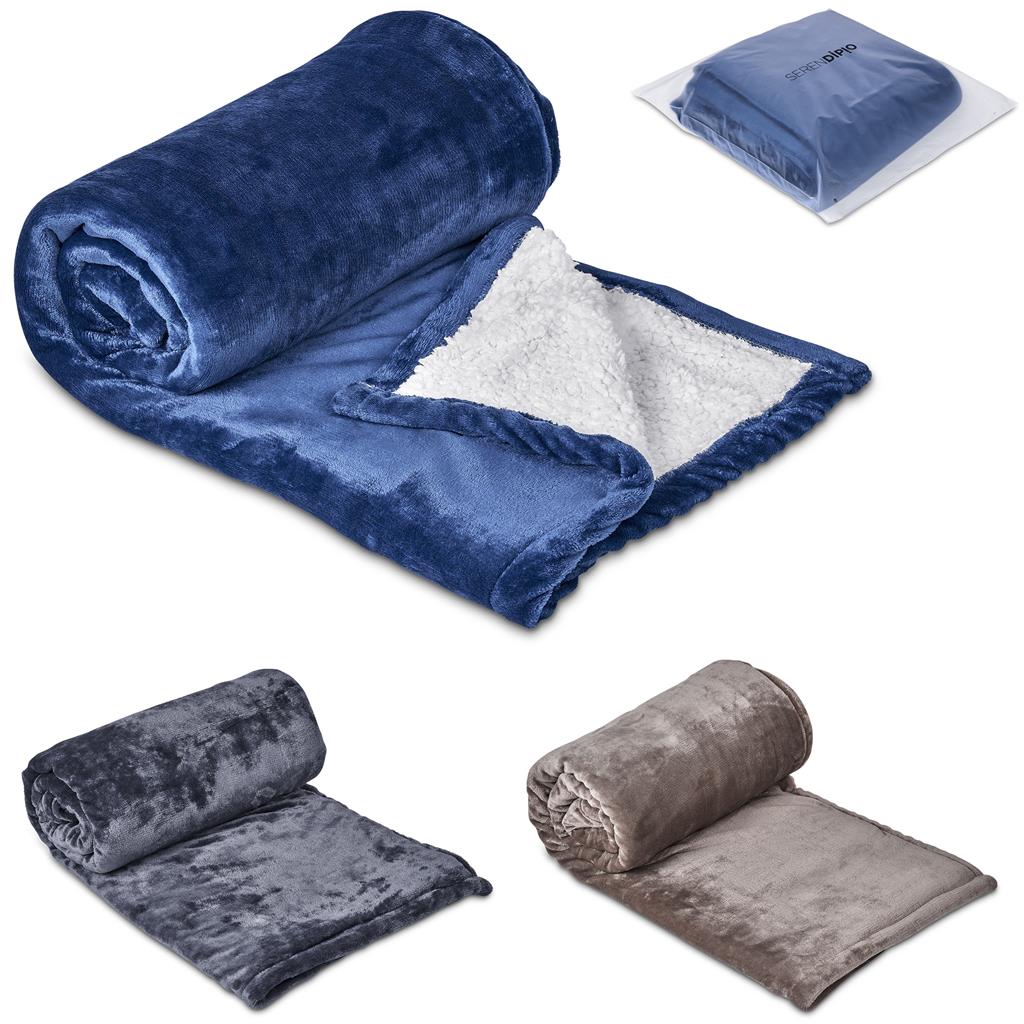 Serendipio Glacial Sherpa Fleece Blanket
