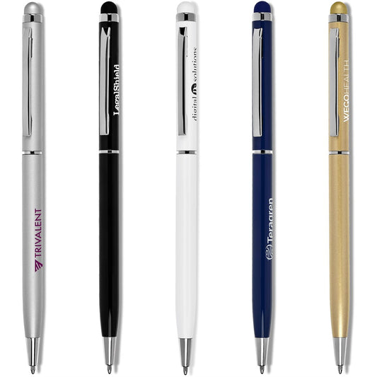 Altitude Hamptons Slim Stylus Ball Pen - SILVER