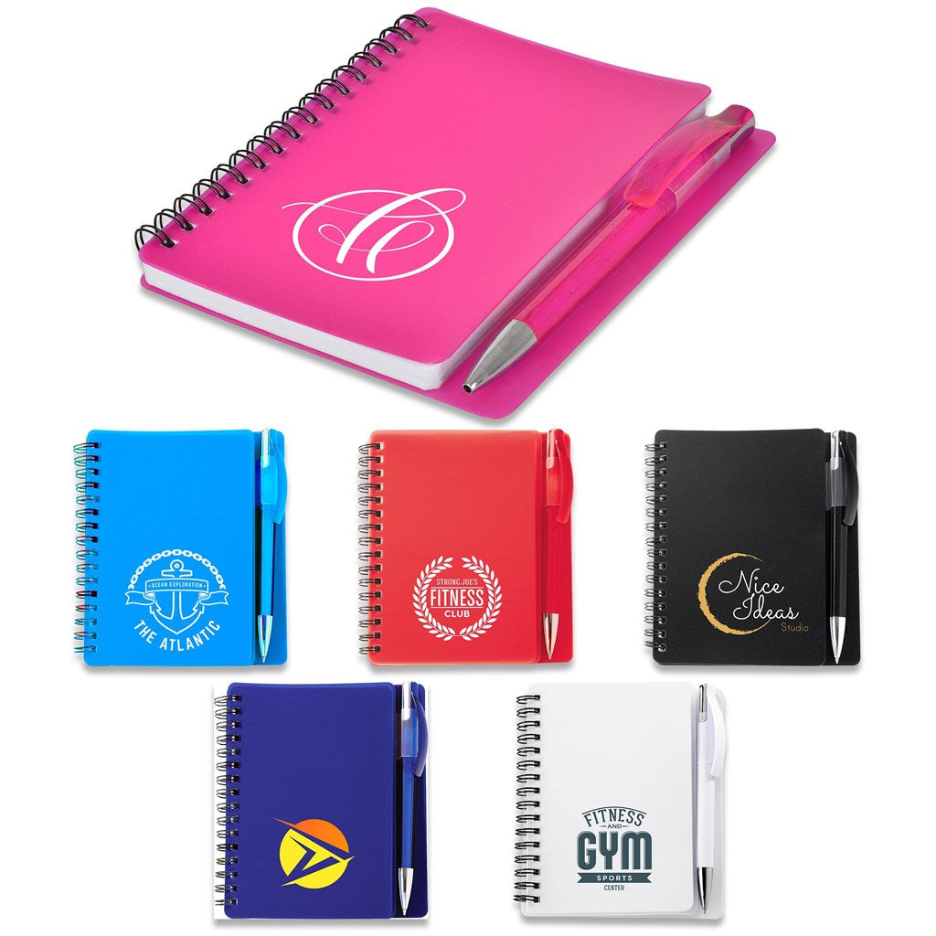 Altitude Plasma A6 Spiral Notebook & Pen - RED