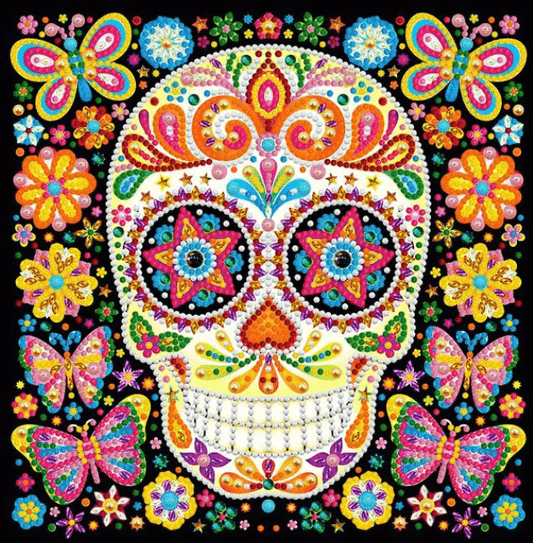Butterfly Skull Diamond Art
