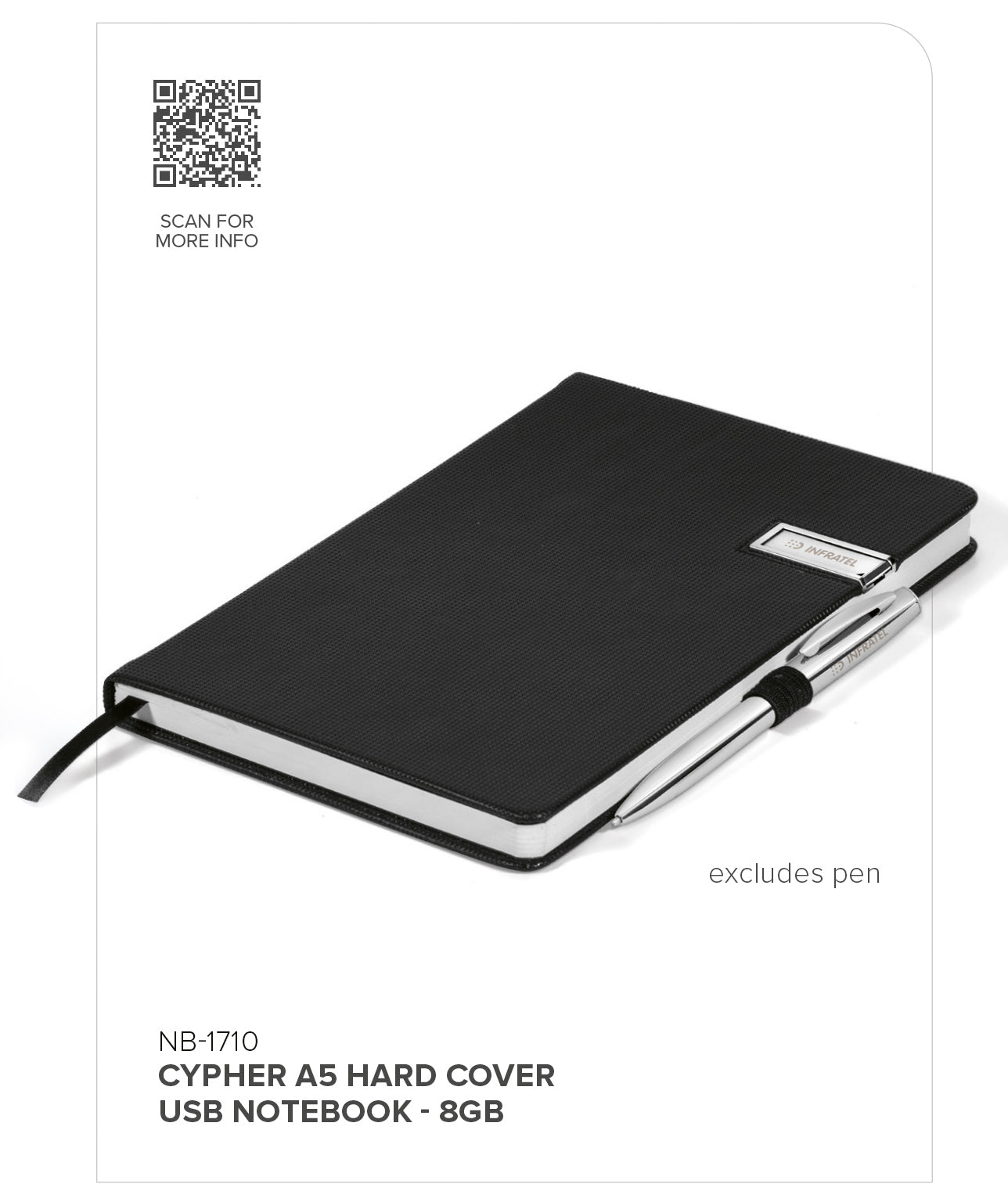 Cypher A5 Hard Cover USB Notebook - 8GB