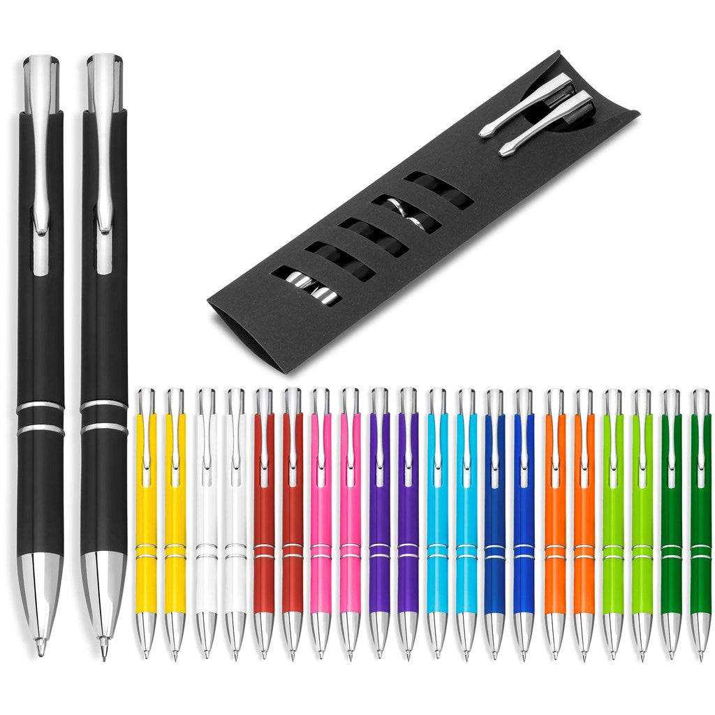 Electra Ball Pen & Pencil Set - Cyan