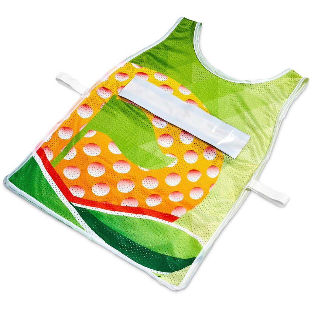 Hoppla Jackal Caddy Bib with PVC Name Sleeve-White