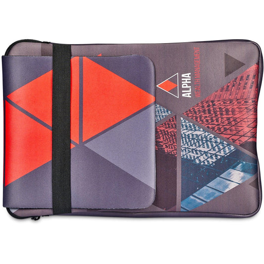 Pre-Printed Sample Hoppla Grotto Neoprene Laptop Sleeve With Build-In Mouse Pad