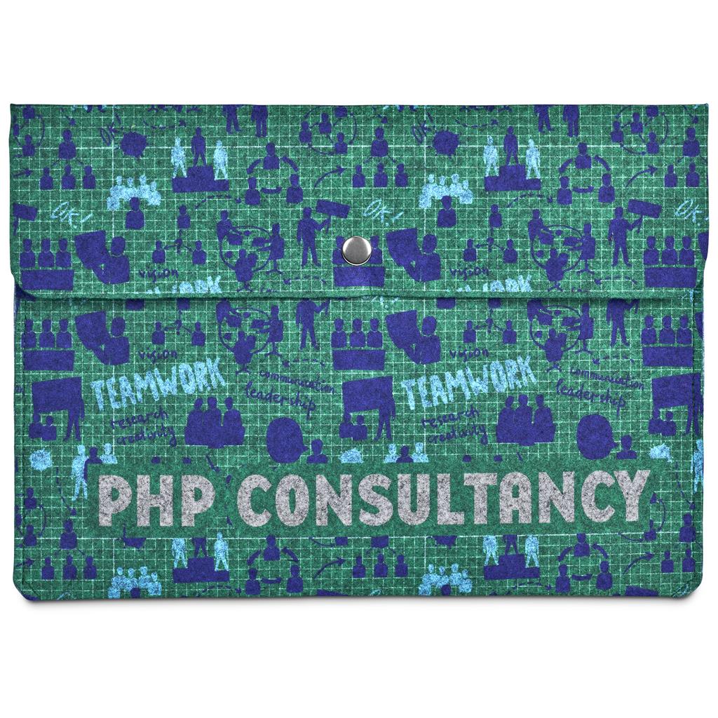 Pre-Printed Sample Hoppla Revo RPET Felt Document Holder