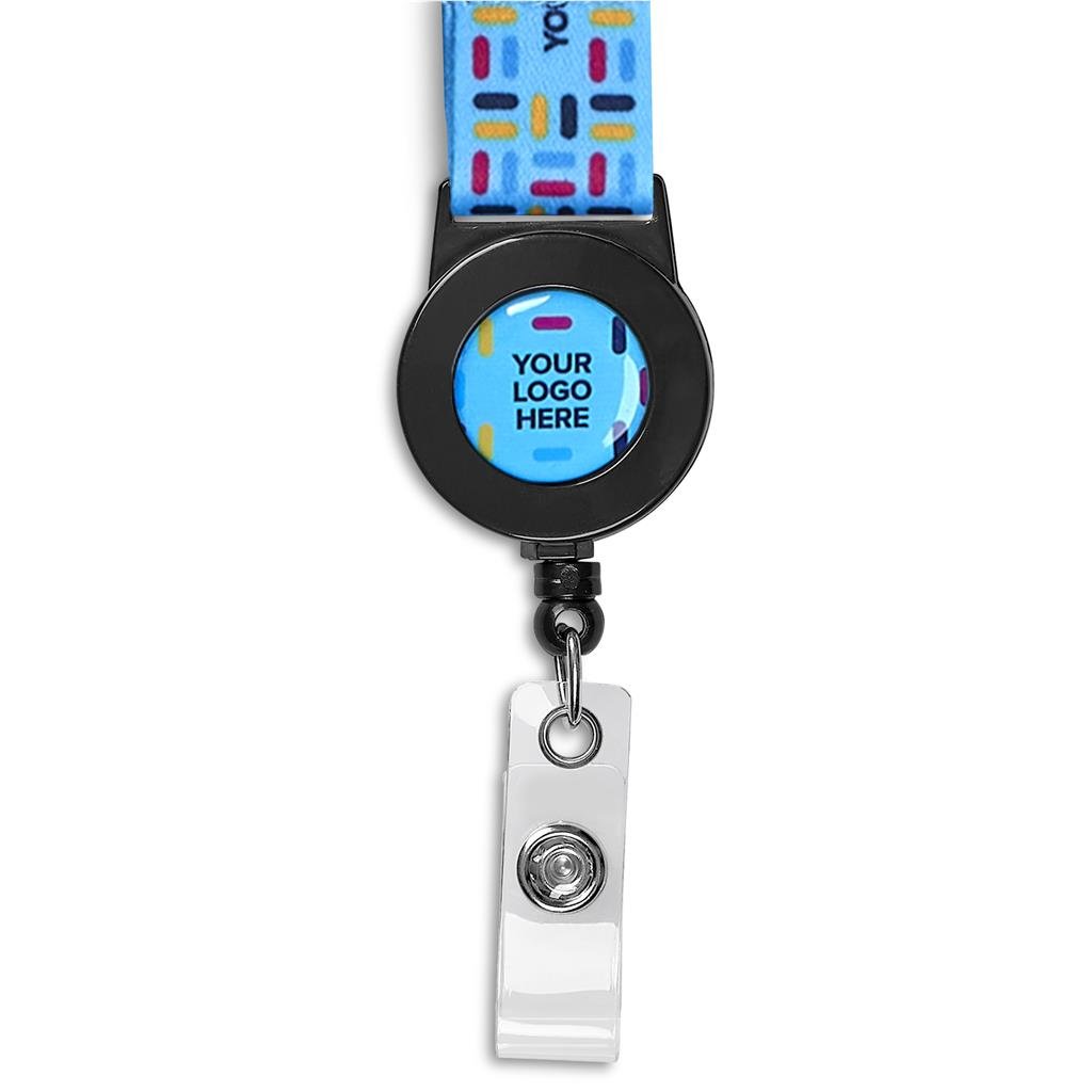 Altitude Sample Retractable Badge Reel Single-Sided Sublimation Satin Lanyard