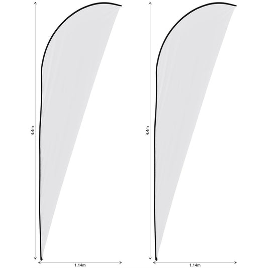 Legend 4m Sublimated Sharkfin Flying Banner Skin - Set Of 2 (Excludes Hardware)