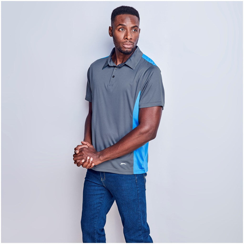 Mens Glendower Golf Shirt - AQUA / S