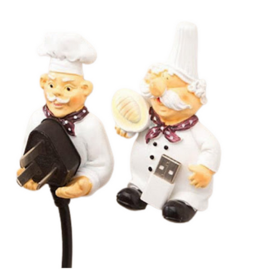 Cartoon cook chef plug holder
