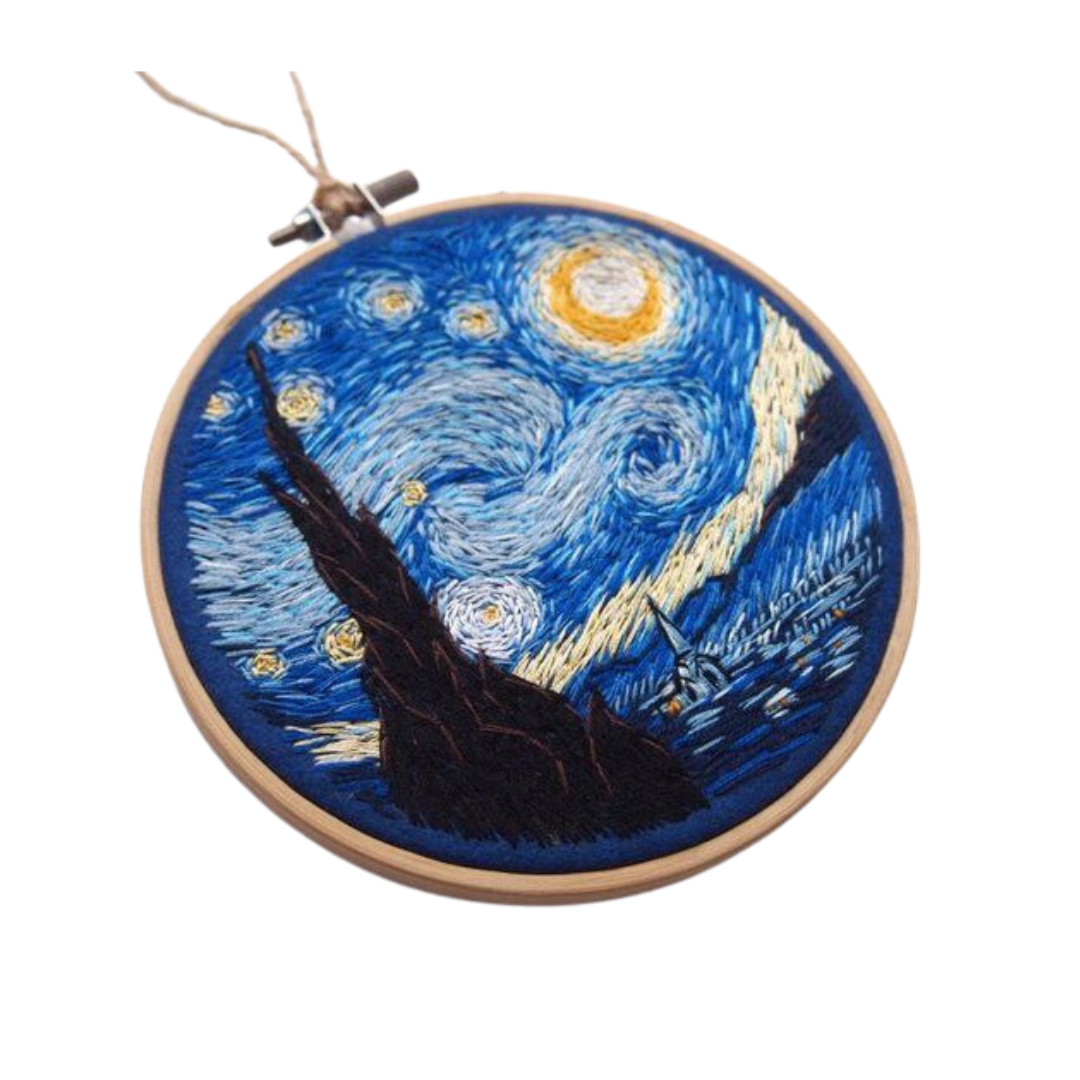 Van Gogh Starry Sky diy handmade embroidery