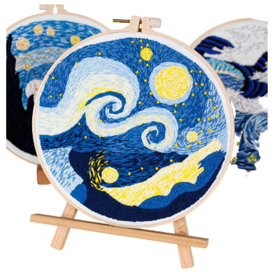 Van Gogh Starry Sky diy handmade embroidery