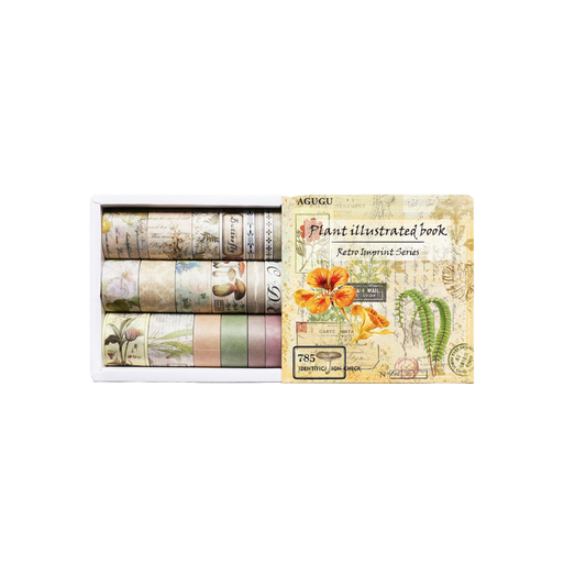 Agugu Plant illustrated book Retro Imprints series-Sticker Set