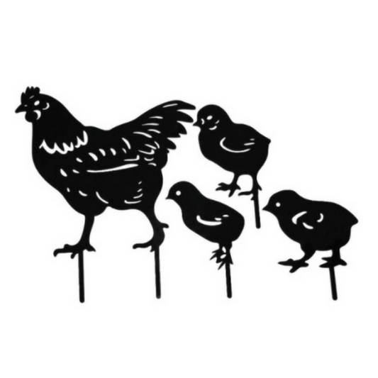 Garden Decor - set of 4 Chickens