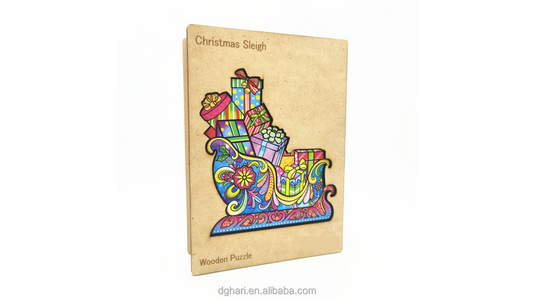 Christmas Sleigh Wooden Puzzle-Small