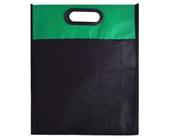 Durable Gusset Shopper - Black-Dark Green / 32 (w) x 41 (h) x 9 (d)