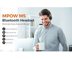 Mpow Business Bluetooth Headset & Charging Base