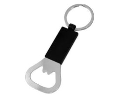 Bottle Opener Keyring - Black-Silver / 9.5 (l) x 3.5 (w)