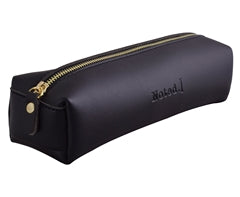 Noted PU Slim Pencil Case - Black-Gold / 20.5 (l) x 5.2 (w) x 6.1 (d)