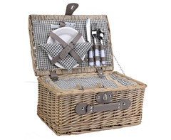 2-Person Wicker Picnic Basket