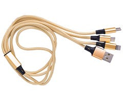 Gold 3-in-1 Charging Cable