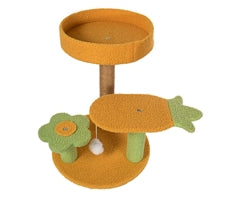 Cat Scratcher Playground - Mustard &amp; Lime Green / 42 (w) x 40 (h) x 35 (d) - assembled