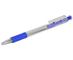 Retractable Ballpoint Pen - Black Ink - Blue Pen with Black Ink / 14 (l) x 1 (w)