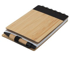 Wood Pocket Notepad & Sticky-Memo & Pen