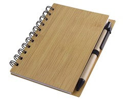 Bamboo Mid-Size Notebook & Pen