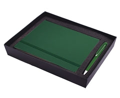 Flexi Notebook and Pen Cellphone Holder Set - Bottle Green / 27.5 (l) x 18.3 (w) x 2.8 (d)