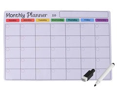 Magnetic Monthly Planner & Dry Erase Marker