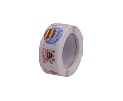 500pcs Sticker Roll - Happy Birthday