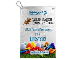 Fluffy Custom Single-Sided Golf Towel - Full Colour / 57 (l) x 37 (w)