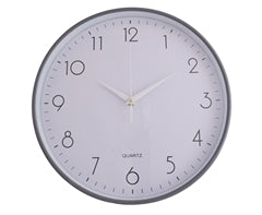Minimalist 30cm Wall Clock - Grey / 30 (l) x 30 (w)
