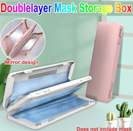 Double-Layer Mask Storage Box - Blue