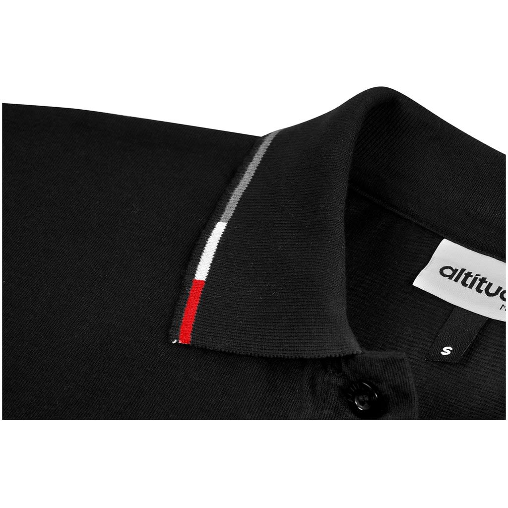 Mens Ash Golf Shirt - Black