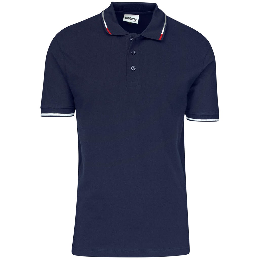 Mens Ash Golf Shirt - Navy