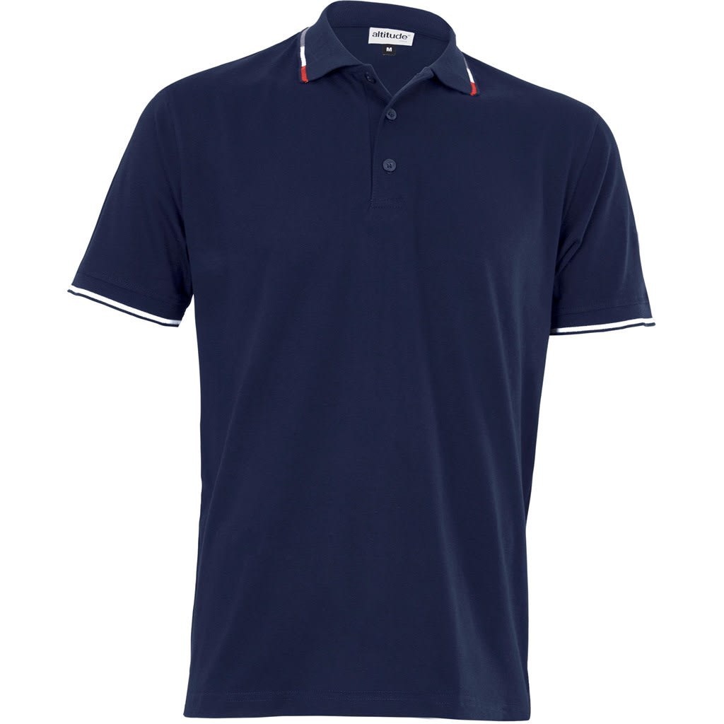 Mens Ash Golf Shirt - Navy