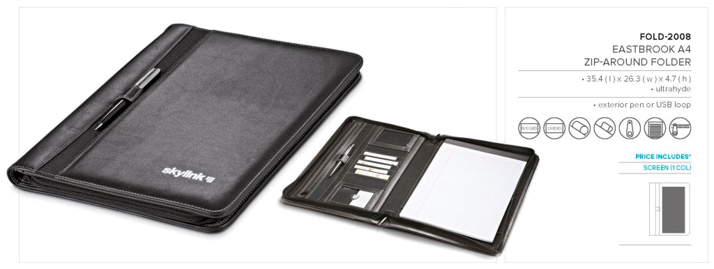 Altitude Eastbrook A4 Zip-Around Folder