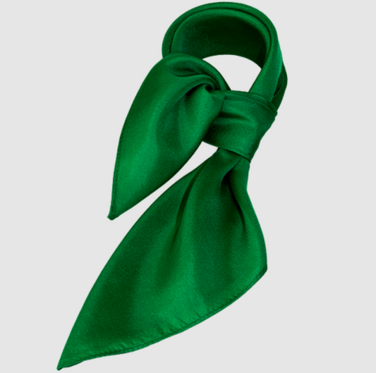 Green Square Silk Scarf