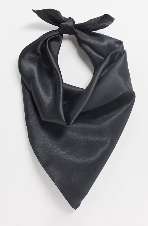 Black Square Silk Scarf