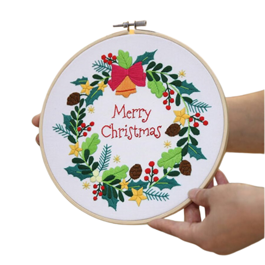 Merry Christmas handmade Embroidery