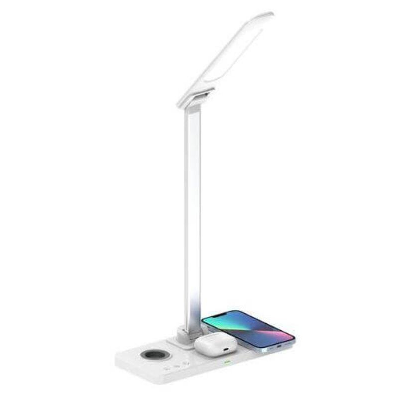 VELES - @memorii 3 in 1 Wireless Charger with Desk Lamp - White