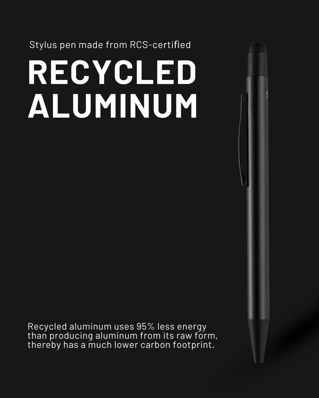 MASSA - Recycled Aluminum Ball Pen - Black